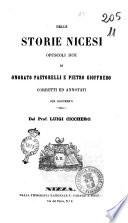 Delle storie nicesi opuscoli due di Onorato Pastorelli e Pietro Gioffredo corretti ed annotati con documenti dal prof. Luigi Cicchero
