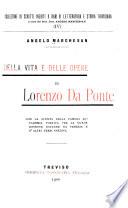Delle vita e delle opere di Lorenzo Da Ponte
