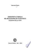 Demografia e famiglia nel Mezzogiorno settecentesco