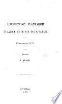 Descriptiones plantarum novarum et minus cognitarum