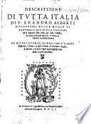 Descrittione di tutta Italia, etc