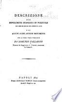Descrizione d'un sepolcreto scoperto in Pozzuoli nel mese di luglio del corrente anno e di alcuni altri antichi monumenti