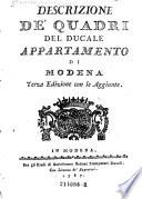 Descrizione de' quadri del Ducale appartamento di Modena