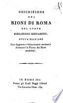 Descrizione dei rioni di Roma del conte Bernardino Bernardini