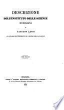 Descrizione dell'Instituto delle Scienze di Bologna