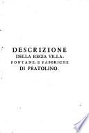 Descrizione della regia villa, fontane e fabbriche di Pratolino
