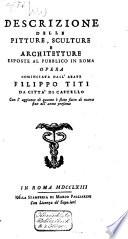 Descrizione delle pitture, sculture e architetture esposte al pubblico in Roma
