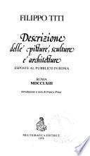 Descrizione delle pitture, sculture e architetture esposte al pubblico in Roma