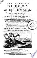 Descrizione di Roma e dell'agro Romano
