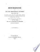 Descrizione di una casa disotterrata in Pompei nell' anno 1833, letta all' Accademia Ercolanese nell' anno 1835