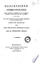 Descrizione storico-filologica delle antiche