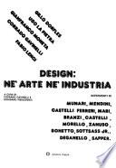 Design, nè arte nè industria