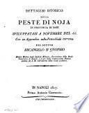Dettaglio istorico della peste di Noja in provincia di Bari