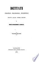 Dettati politici, filosofici, statistici, tratti dalle opere minori