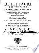 Detti sacri ... comprovati con sacri fatti da Don Alfonso Croce ... Altra centuria