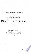 Deutsch-italien. u. Italienisch deutsches Wörterbuch