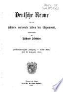 Deutsche Revue über das gesamte Nationale Leben der Gegenwart