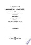 Di alcuni altri allineamenti e allargamenti delle strade e piazze della città