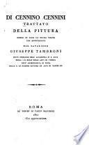 Di Cennino Cennini trattato della pittura