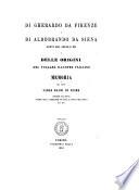 Di Gherardo da Firenze e di Aldobrando da Siena poeti del secolo 12. e delle origini del volgare illustre italiano memoria del conte Carlo Baudi di Vesme