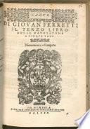 DI GIOVAN FERRETTI IL TERZO LIBRO DELLE NAPOLITANE A CINQVE VOCI
