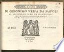 DI GIRONIMO VESPA DA NAPOLI IL SECONDO LIBRO DE MADRIGALI A Cinque Voci