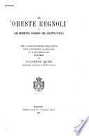 Di Oreste Regnoli e del momento odierno del diritto civile