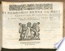 DI POMPONIO NENNA DA BARI CAVALLIER DI CESARE IL PRIMO LIBRO DE MADRIGALI A CINQVE VOCI