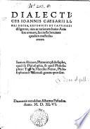 Dialectices Joannis Caesarii libri decem