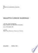 Dialetti e lingue nazionali