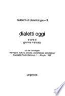 Dialetti oggi