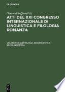 Dialettologia, geolinguistica, sociolinguistica