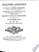 Dialoghi analittici