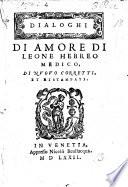 Dialoghi d'amore ... Di nuovo corretti et ristampati