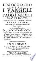 Dialoghi sacri sopra il Nuovo Testamento