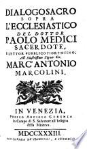 Dialoghi Sacri Sopra La Divina Scrittura
