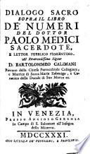 Dialoghi Sacri Sopra La Divina Scrittura