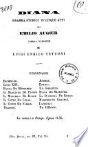 Diana dramma storico in cinque atti di Emilio Augier