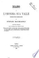 Diano e l'omonima sua valle ricerche storico-archeologiche di Stefano Macchiaroli