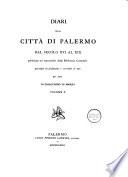 Diari della città di Palermo dal secolo XVI al XIX