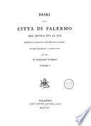 Diari della città di Palermo dal secolo XVI al XIX