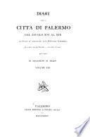 Diari della città di Palermo dal secolo XVI al XIX