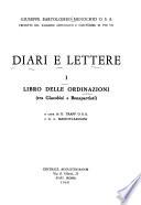 Diari e lettere ...: Libro delle ordinazioni (tra Giacobini e Bonapartisti)