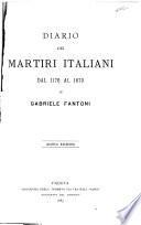 Diario dei martiri italiani dal 1176 al 1870
