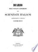 Diario dell'ottavo congresso degli scienziati italiani convocati in Genova nel settembre 1846