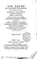 Diario sagro del p. Giuseppe M. Mazzolari della Compagnia di Gesu accresciuto di molte aggiunte postume ed inedite ... Tomo primo \-sesto!
