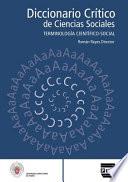 Libro DICCIONARIO CRÍTICO DE CIENCIAS SOCIALES