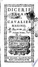 Dicerie sacre del caualier Marino. Volume primo