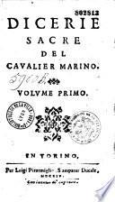 Dicerie sacre del cavalier Marino. Volume primo