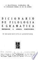 Dicionário de filologia e gramática, referente à língua portuguêsa